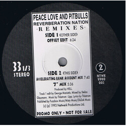 Peace, Love And Pitbulls Reverberation Nation USED VINYL 12INCH 33 S RPM PROMO STEREO