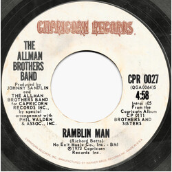 The Allman Brothers Band Ramblin Man USED VINYL 7INCH 45 RPM SINGLE STYRENE
