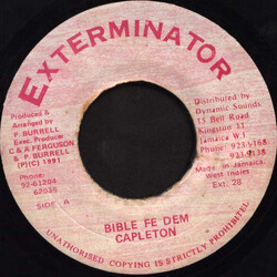 Capleton Bible Fe Dem USED VINYL 7INCH 45 RPM