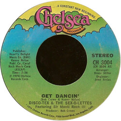 Disco Tex & His Sex-O-Lettes Get Dancin' USED VINYL 7INCH 45 RPM SINGLE