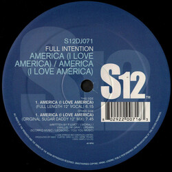 Full Intention America (I Love America) USED VINYL 12INCH 45 RPM REISSUE