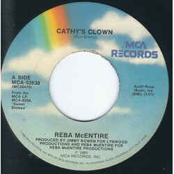 Reba McEntire Cathy's Clown USED VINYL 7INCH SINGLE 45 RPM