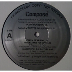 Dunn Pearson Jr. / Grover Washington, Jr. Programmed For Love / Caught Up In The Rapture USED VINYL 12INCH 33 S RPM PROMO