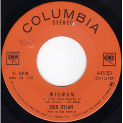 Bob Dylan Wigwam / Copper Kettle Vinyl 7" USED