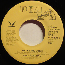John Farnham You're The Voice USED VINYL 7INCH 45 RPM SINGLE PROMO