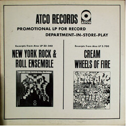 The New York Rock Ensemble / Cream (2) Promotional LP For Record Department-In-Store-Play Vinyl LP USED