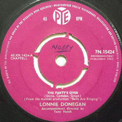 Lonnie Donegan The Party's Over Vinyl 7" USED