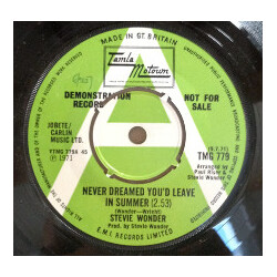 Stevie Wonder Never Dreamed You'd Leave In Summer USED VINYL 7INCH PROMO