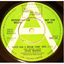 Stevie Wonder Never Had A Dream Come True USED VINYL 7INCH 45 RPM SINGLE PROMO