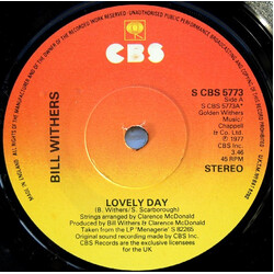 Bill Withers Lovely Day VINYL 7" USED