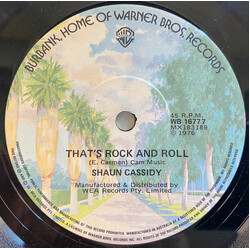 Shaun Cassidy That's Rock 'N' Roll USED VINYL 7INCH 45 RPM SINGLE