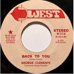 George Clements Back To You / Morning Love USED VINYL 7INCH 45 RPM SINGLE STYRENE