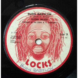 Sylford Walker Burn Babylon USED VINYL 7INCH 45 RPM