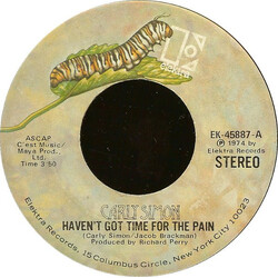 Carly Simon Haven't Got Time For The Pain USED VINYL 7INCH 45 RPM SINGLE