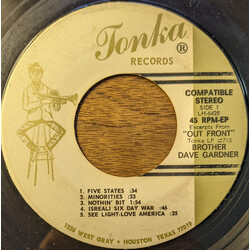 Brother Dave Gardner Excerpts From "Out Front" USED VINYL 7INCH 45 RPM EP
