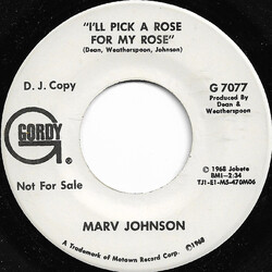 Marv Johnson I'll Pick A Rose For My Rose USED VINYL 7INCH 45 RPM PROMO