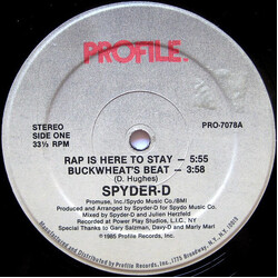 Spyder-D Rap Is Here To Stay VINYL 12" USED