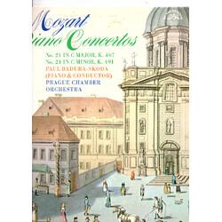 Wolfgang Amadeus Mozart / Paul Badura-Skoda / Prague Chamber Orchestra Piano Concertos No. 21 In C Major K. 467 /  No. 24 In C Minor, K. 491 Vinyl LP 