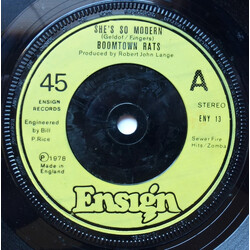 The Boomtown Rats She's So Modern USED VINYL 7INCH 45 RPM SINGLE