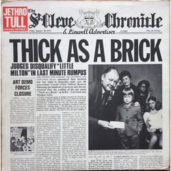 Jethro Tull Thick As A Brick Vinyl LP USED