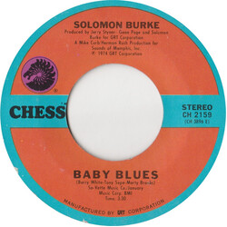 Solomon Burke Baby Blues /  I'm Leaving On That Late, Late Train USED VINYL 7INCH SINGLE STYRENE