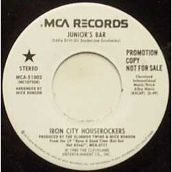 Iron City Houserockers Junior's Bar Vinyl 7" USED