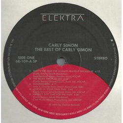 Carly Simon The Best Of Carly Simon Vinyl LP USED