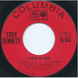 Tony Bennett A Taste Of Honey / It's A Sin To Tell A Lie USED VINYL 7INCH 45 RPM SINGLE