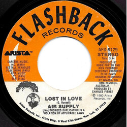 Air Supply Lost In Love / I Don't Want To Lose You USED VINYL 7INCH 45 RPM REISSUE STYRENE STEREO