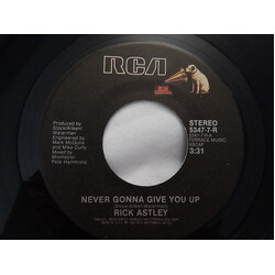 Rick Astley Never Gonna Give You Up USED VINYL 7INCH SINGLE 45 RPM