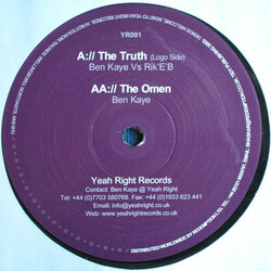 Ben Kaye / Rik'E'B The Truth / The Omen Vinyl 12" USED