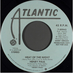 Henry Paul Heat Of The Night USED VINYL 7INCH 45 RPM PROMO