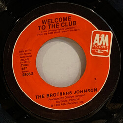 Brothers Johnson Welcome To The Club USED VINYL 7INCH 45 RPM