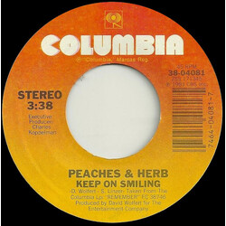 Peaches & Herb Keep On Smiling USED VINYL 7INCH 45 RPM