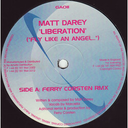 Matt Darey Liberation ("Fly Like An Angel..") USED VINYL 12INCH 45 RPM