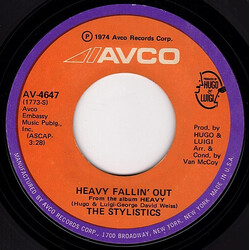 The Stylistics Heavy Fallin' Out USED VINYL 7INCH 45 RPM SINGLE