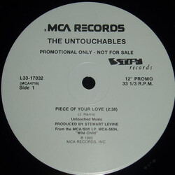 The Untouchables (7) Piece Of Your Love USED VINYL 12INCH PROMO 33 S RPM