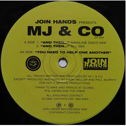 MJ & Co And Then... / You Need To Help One Another USED VINYL 12INCH