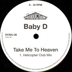 Baby D Take Me To Heaven USED VINYL 12INCH PROMO 45 RPM