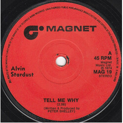 Alvin Stardust Tell Me Why USED VINYL 7INCH 45 RPM SINGLE STEREO