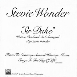 Stevie Wonder Sir Duke / He's Misstra Know-It-All VINYL 7" USED