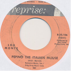 Lou Monte Pepino The Italian Mouse / What Did Washington Say (When He Crossed The Delaware) USED VINYL 7INCH 45 RPM SINGLE