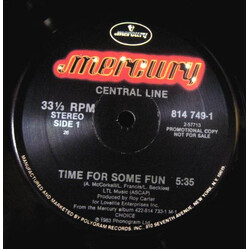 Central Line Time For Some Fun USED VINYL 12INCH 33 S RPM PROMO