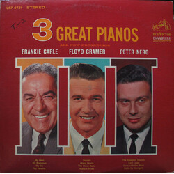 Frankie Carle / Floyd Cramer / Peter Nero 3 Great Pianos Vinyl LP USED