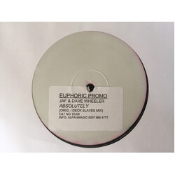 Jaf & Dave Wheeler Absolutely USED VINYL 12INCH WHITE LABEL PROMO