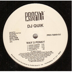 DJ Quik Way 2 Fonky / Mo Pussy USED VINYL 12INCH PROMO