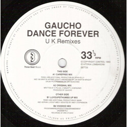 Gaucho Dance Forever (UK Remixes) USED VINYL 12INCH 33 S RPM