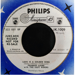 Frankie Laine Love Is A Golden Ring / There's Not A Moment To Spare Vinyl 7" USED