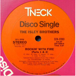 The Isley Brothers Rockin' With Fire / I Wanna Be With You USED VINYL 12INCH 33 S RPM SINGLE