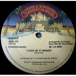 The Heart And Soul Orchestra Love In 'C' Minor USED VINYL 12INCH 33 S RPM SINGLE SIDED